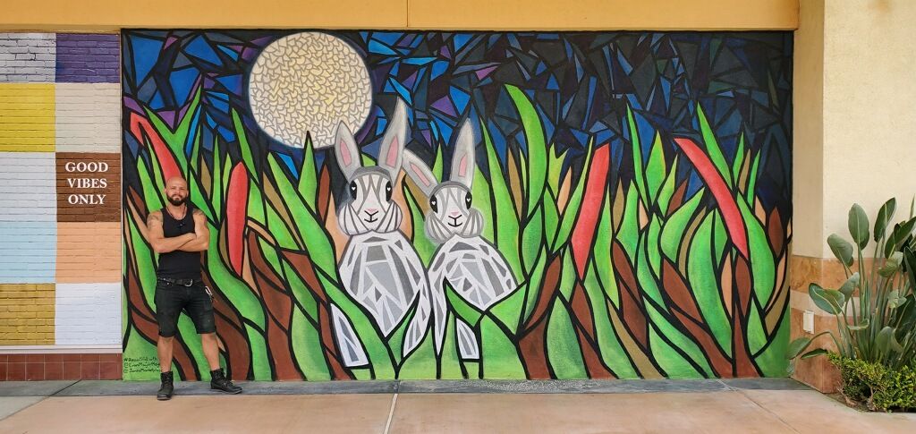 Beautify brings the bunnies to shopping center mural