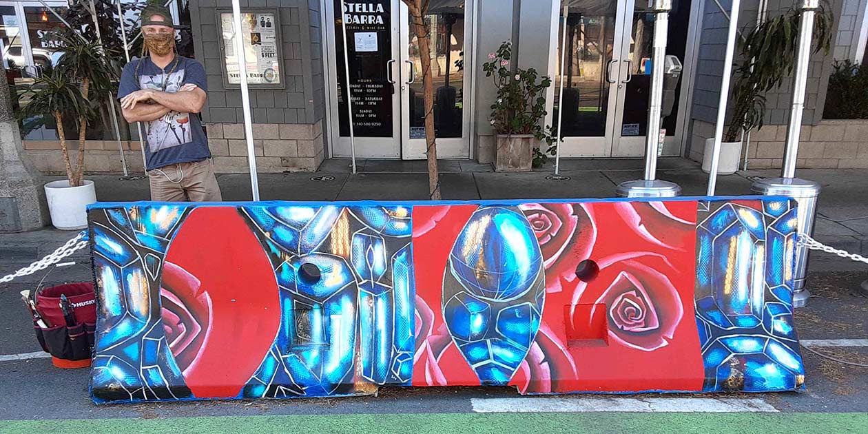 Beautify manages Santa Monica's street art project on traffic barricades — project photo