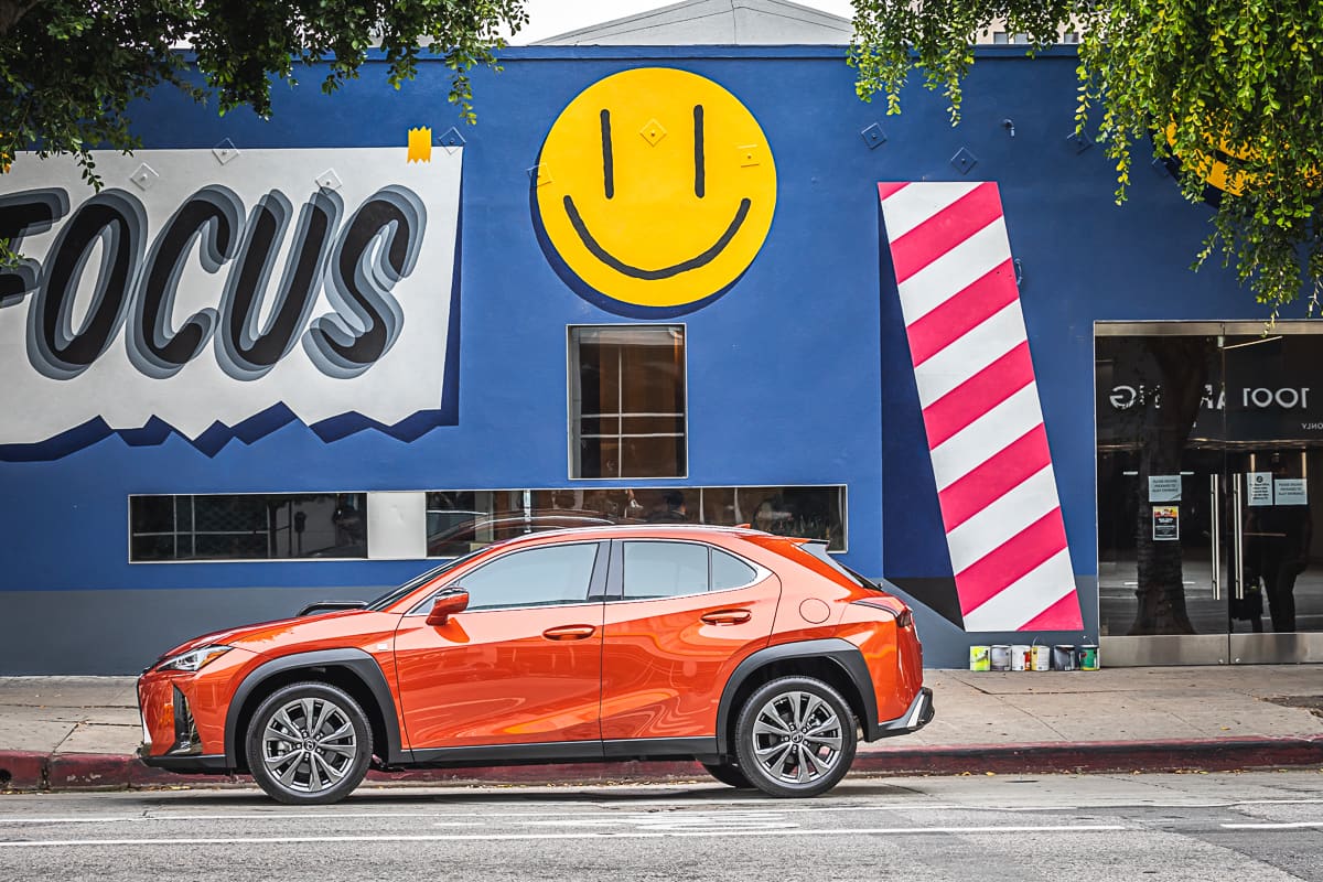 FOCUS mural behind a sponsored Lexus campaign